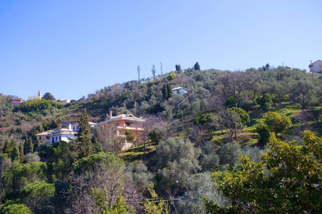 Vila La Vivagna - Casa Vista Mare Tra Gli Ulivi Leivi Exteriér fotografie