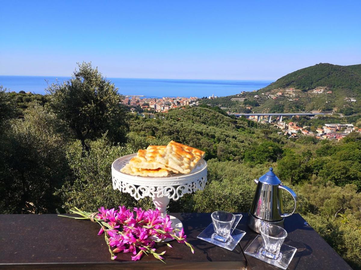 Vila La Vivagna - Casa Vista Mare Tra Gli Ulivi Leivi Exteriér fotografie