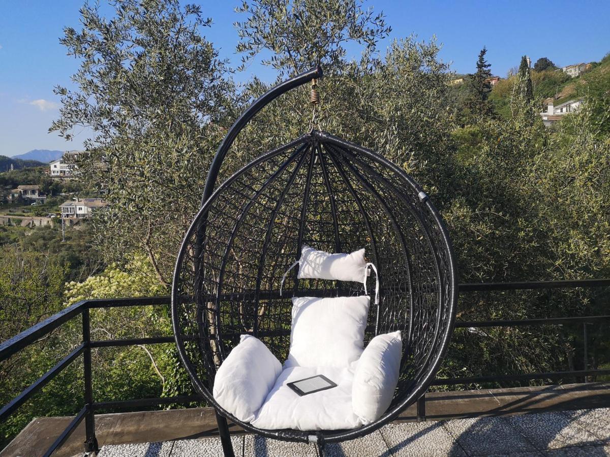 Vila La Vivagna - Casa Vista Mare Tra Gli Ulivi Leivi Exteriér fotografie
